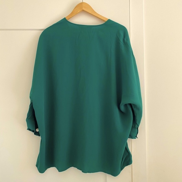 NWT Zara oversized green blouse - Picture 3 of 4